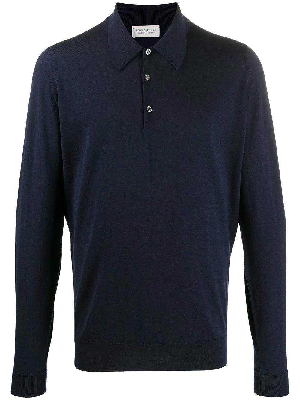 knitted polo shirt by JOHN SMEDLEY