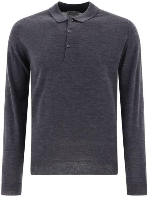 merino wool polo shirt by JOHN SMEDLEY