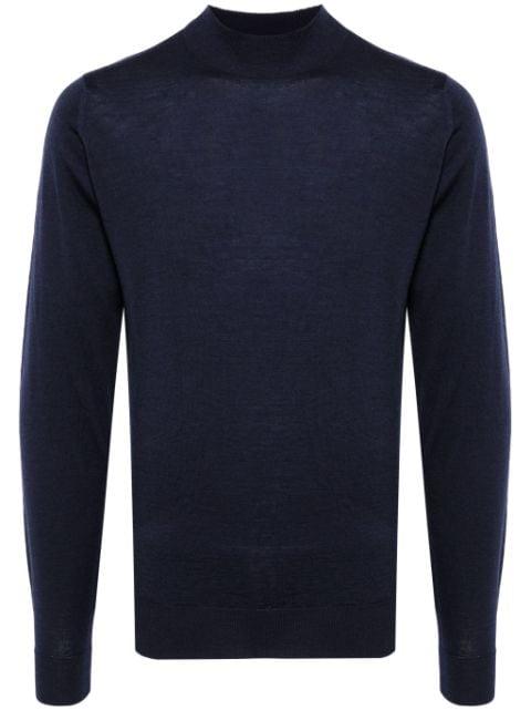 mock neck fine-knitted jumper by JOHN SMEDLEY