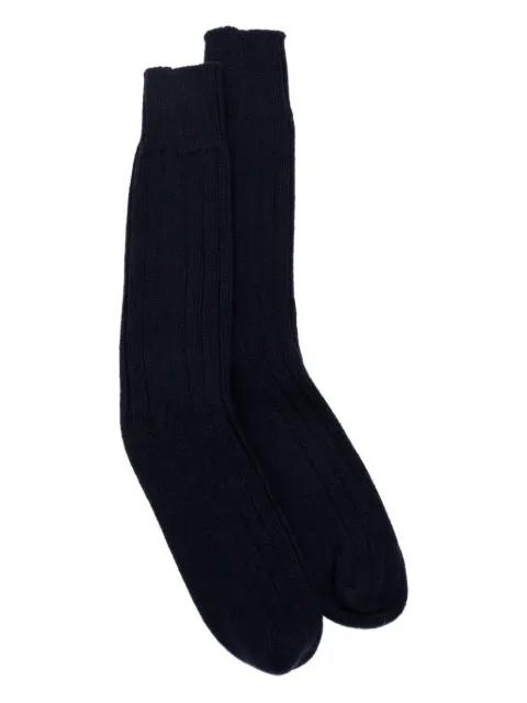 ribbed cashmere socks by JOHN SMEDLEY