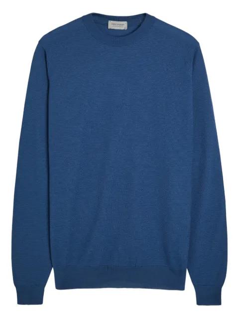 textured crew-neck sweater by JOHN SMEDLEY