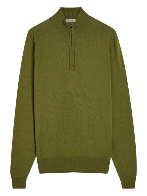 zip-collar sweater by JOHN SMEDLEY