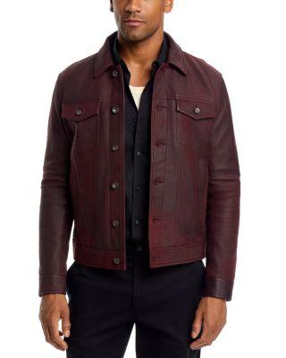 Andrew Leather Trucker Jacket by JOHN VARVATOS