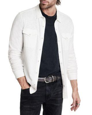 Arvon Vintage Wash Slub Western Shirt by JOHN VARVATOS