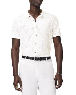 Elio Tangled Burnout Shirt by JOHN VARVATOS