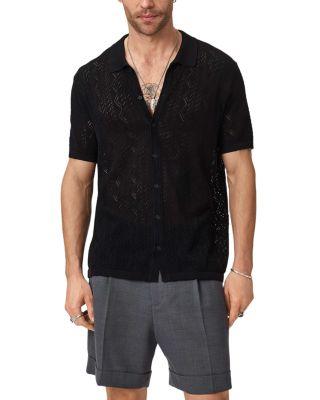 Emil Short Sleeve Pointelle Sweater Shirt by JOHN VARVATOS