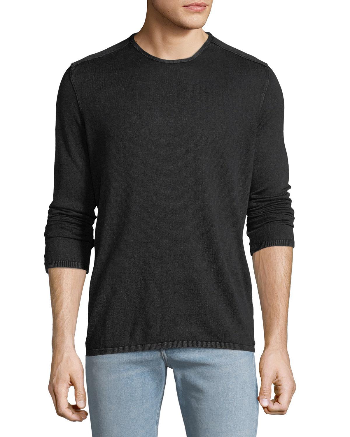 Long Sleeve Cotton Crewneck Tee by JOHN VARVATOS