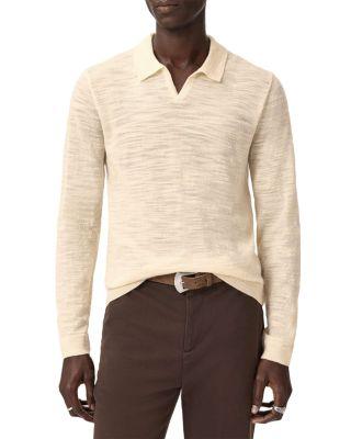Luciano Slub Open Collar Polo Sweater by JOHN VARVATOS