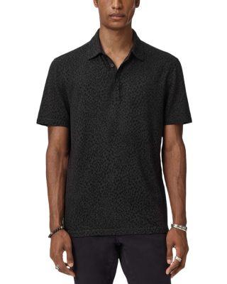 Marcel Short Sleeve Distorted Dots Jacquard Polo by JOHN VARVATOS