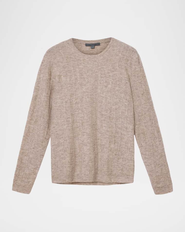 Men's Baiso Wool Rib Crewneck Sweater by JOHN VARVATOS