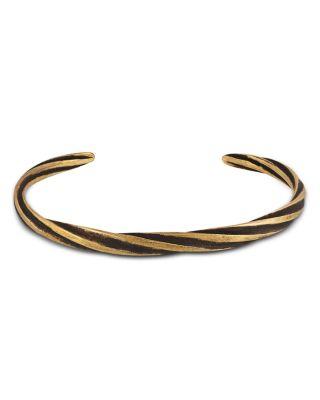 Men's Brass Twist Cuff Bracelet by JOHN VARVATOS