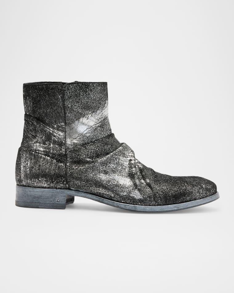 Men's Morrison Sharpei Foil-Sprayed Calf Hair Boots by JOHN VARVATOS