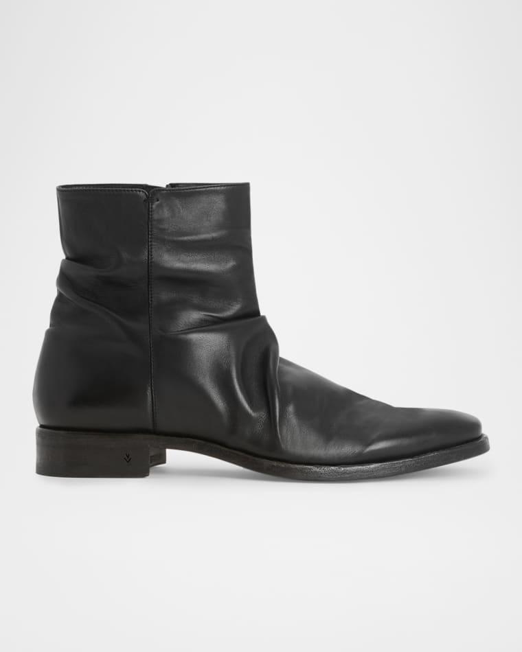 Men's Morrison Sharpei Leather Zip Ankle Boots by JOHN VARVATOS