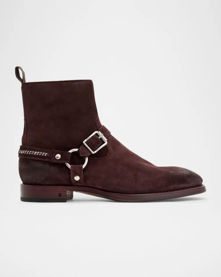 Men's Regent Harness Suede Ankle Boots by JOHN VARVATOS