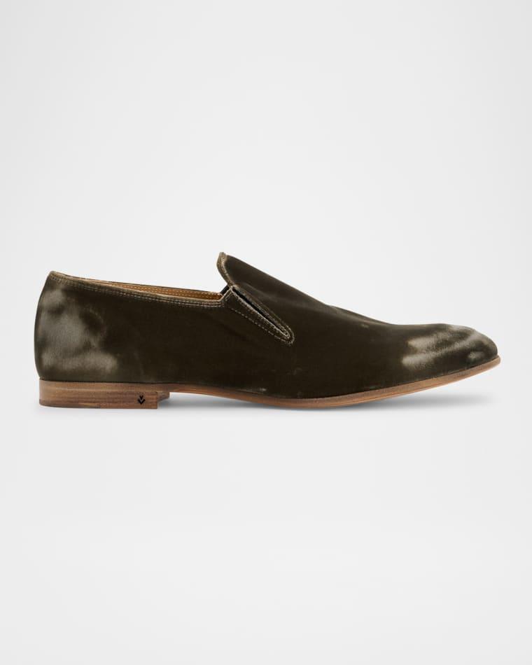 Men's Venice Distressed Velvet Loafers by JOHN VARVATOS
