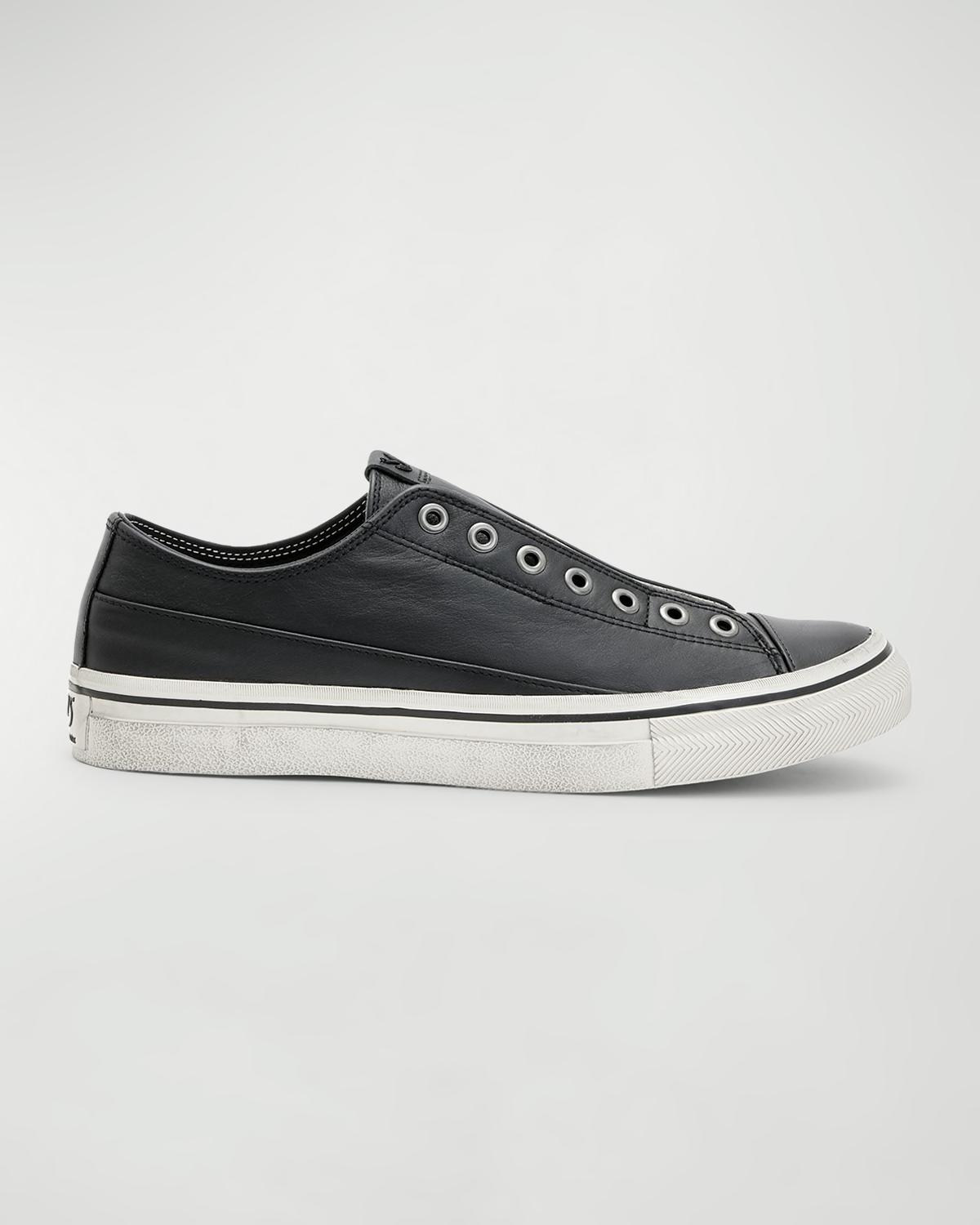 Men's Vulc Laceless Low Top Leather Shoes by JOHN VARVATOS