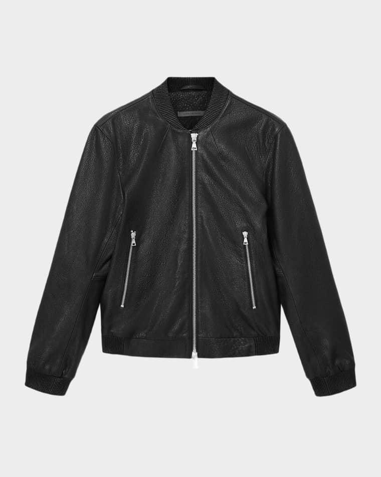 Men's Xavier Leather Bomber Jacket by JOHN VARVATOS