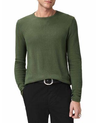 Montclair Long Sleeve Mesh Crewneck Sweater by JOHN VARVATOS