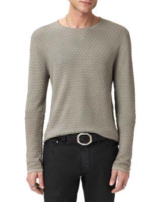 Seymour Long Sleeve Crewneck Texture Jacquard Tee by JOHN VARVATOS