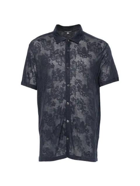 floral-lace short-sleeve shirt by JOHN VARVATOS