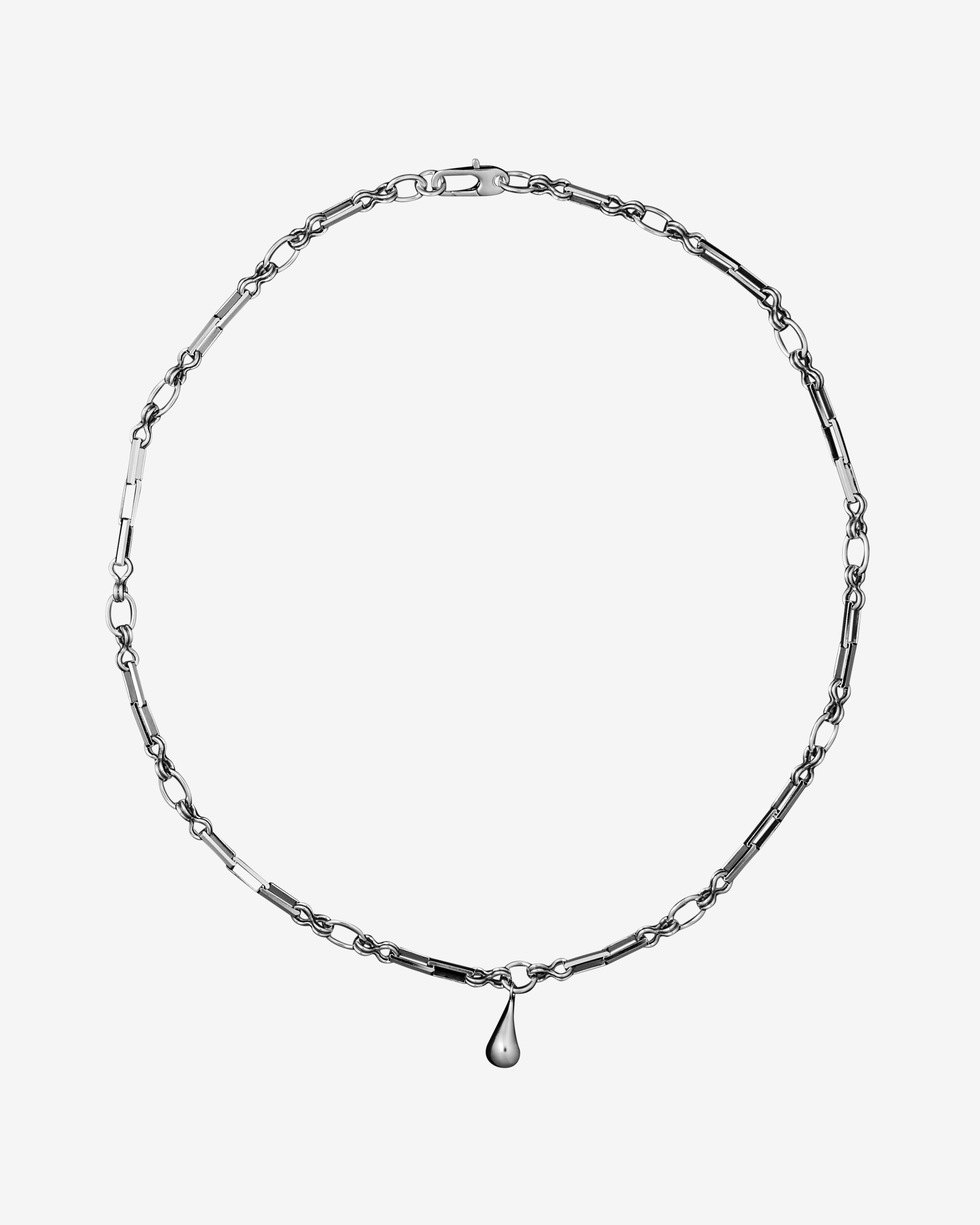 Johnny Valentine - Teardrop Necklace - (Silver) by JOHNNY VALENTINE