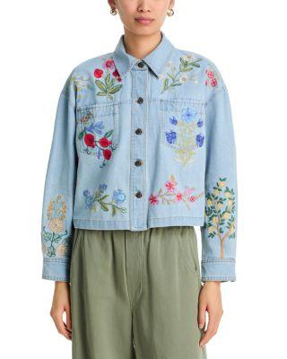 Beatrix Cropped Denim Jacket by JOHNNY WAS