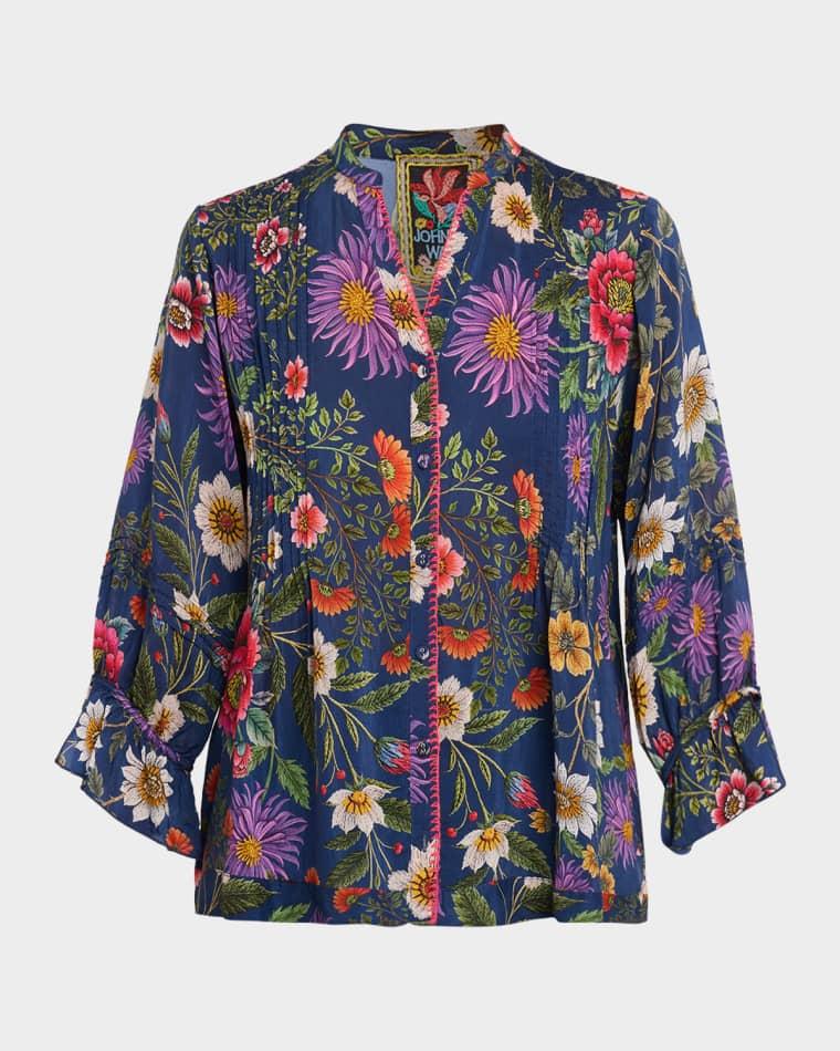 Darmis Floral Button-Down Blouse by JOHNNY WAS