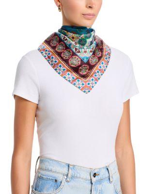 Descanso Silk Square Floral Scarf by JOHNNY WAS