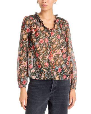 Hanneth Cotton & Silk Ruffled Blouse by JOHNNY WAS