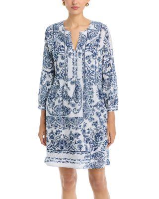 Jaden Piped Yoke Tiered Dress by JOHNNY WAS