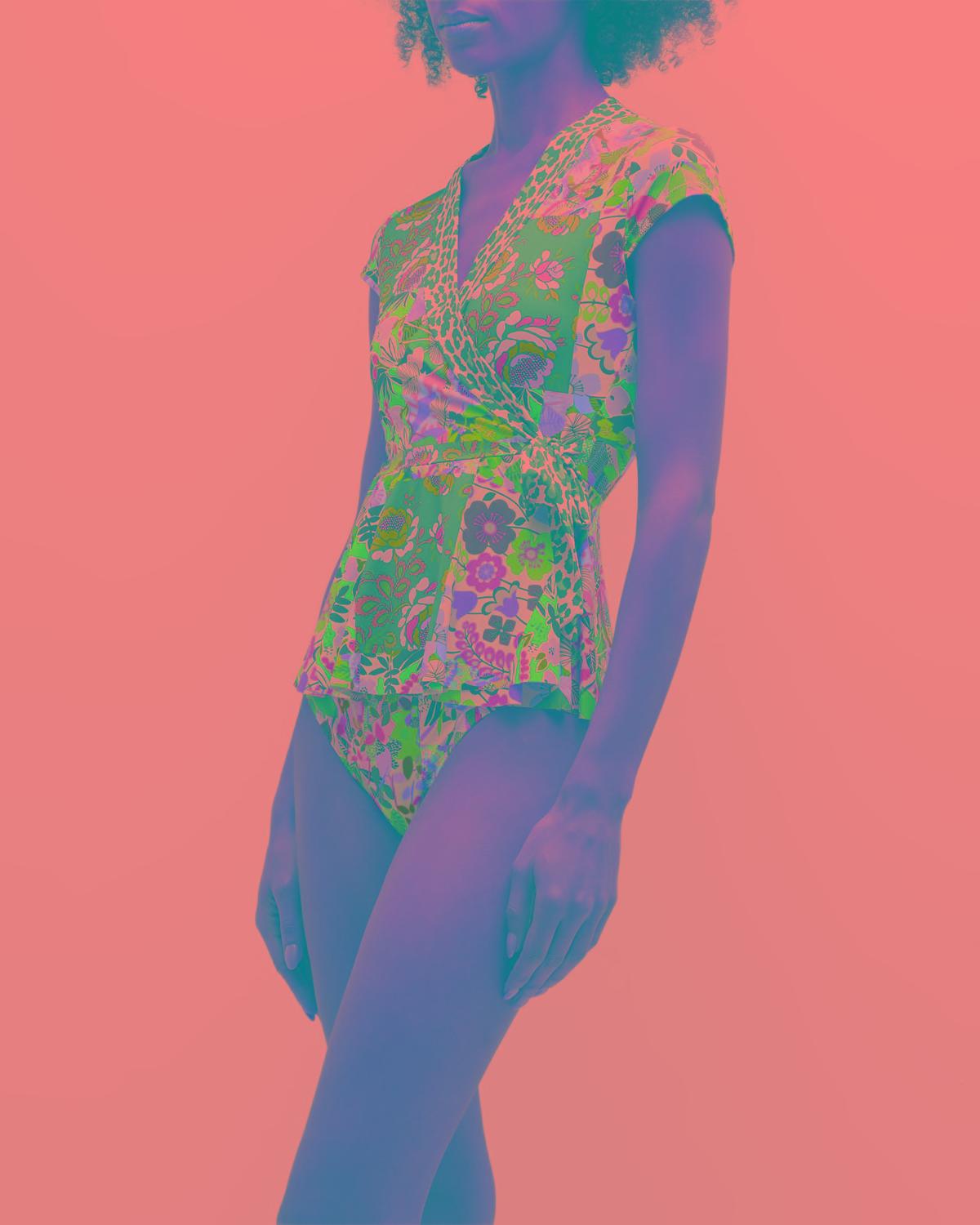 Layla Wrap Tankini Swim Top by JOHNNY WAS