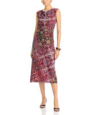 Leyla Cowl Neck Midi Dress by JOHNNY WAS