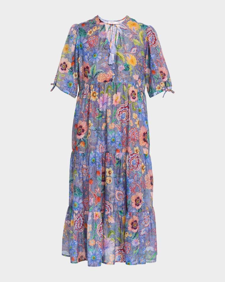 Lilliana Tiered Midi Dress by JOHNNY WAS