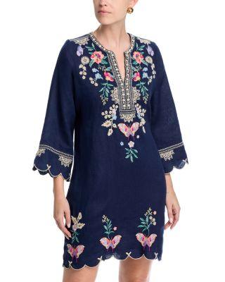 Linen Scallop Dress by JOHNNY WAS