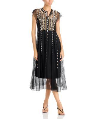 Luisella Mesh Midi Dress by JOHNNY WAS