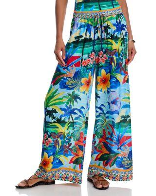 Paradis Wide Leg Swim Cover-Up Pants by JOHNNY WAS
