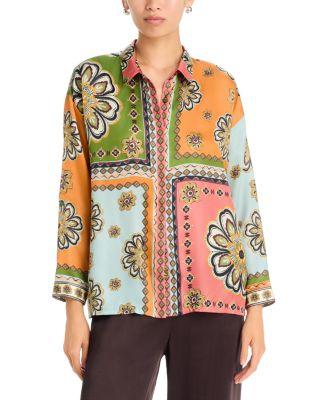 The Audrey Patchwork Print Shirt by JOHNNY WAS