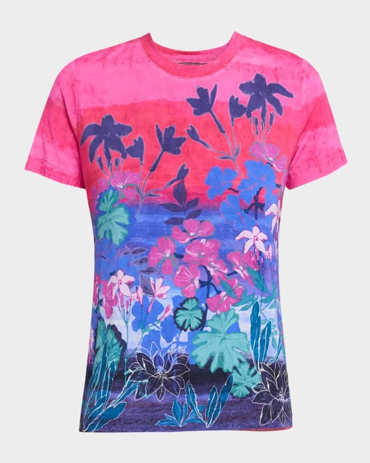 The Janie Favorite Ombre Floral Tee by JOHNNY WAS