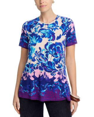 The Janie Favorite Short Sleeve Crewneck Swing Tee by JOHNNY WAS
