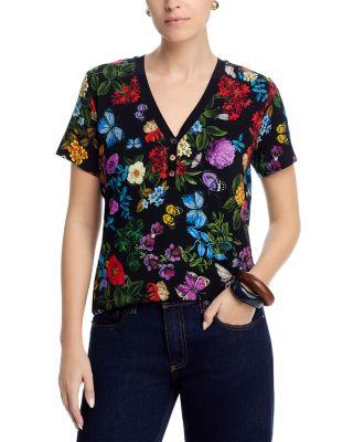 The Janie Favorite Short Sleeve Henley Tee by JOHNNY WAS