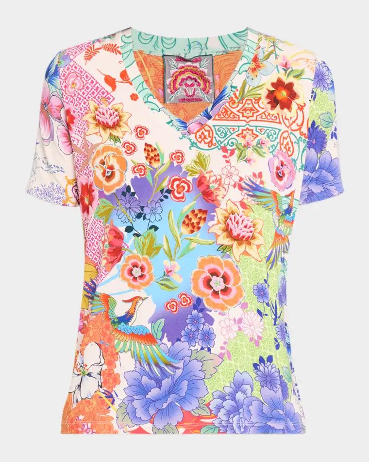 The Janie Floral-Print T-Shirt by JOHNNY WAS