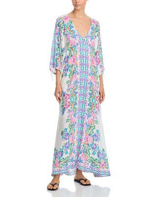 White Melia Swim Cover-Up Dress by JOHNNY WAS White Melia Swim Cover-Up Dress by JOHNNY WAS