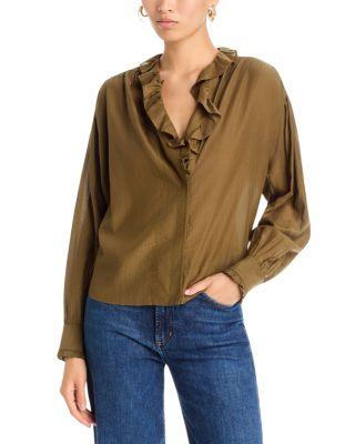 Yalenna Ruffled Trim Blouse by JOHNNY WAS