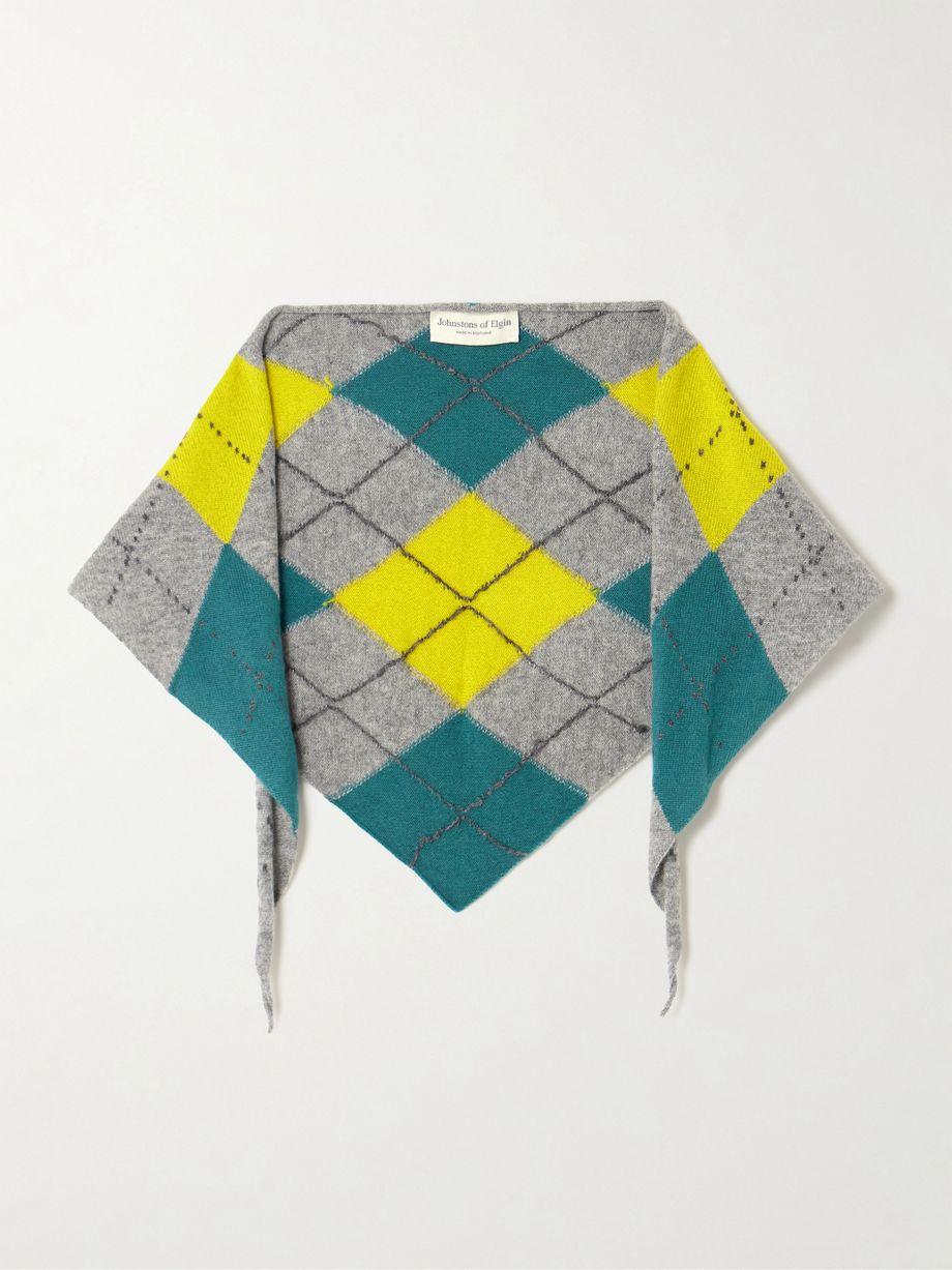 Clan argyle cashmere scarf by JOHNSTONS OF ELGIN