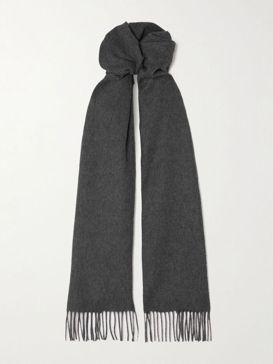 Fringed cashmere scarf by JOHNSTONS OF ELGIN