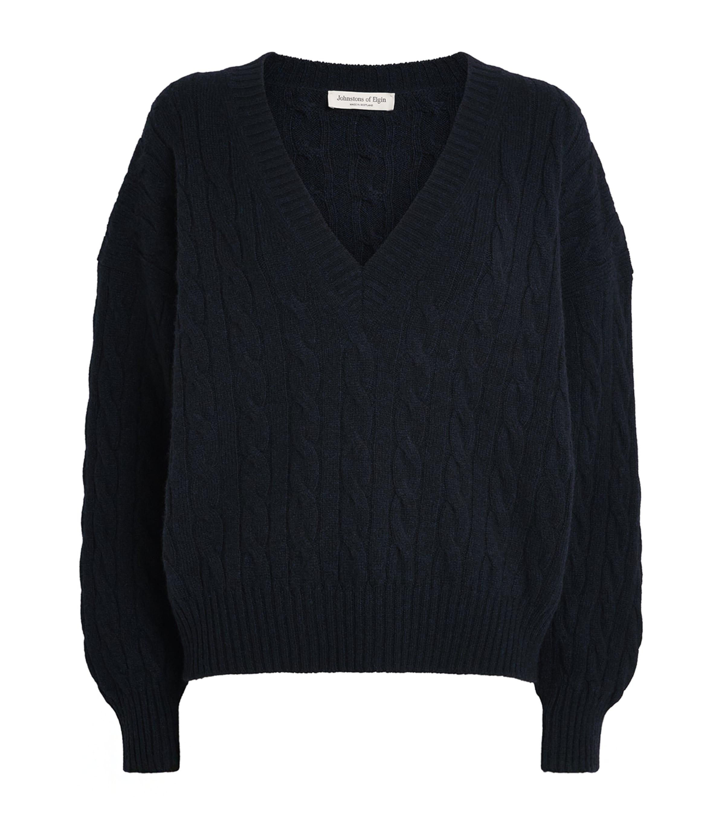Johnstons Of Elgin Cashmere Cable-Knit Kylesku Sweater by JOHNSTONS OF ELGIN