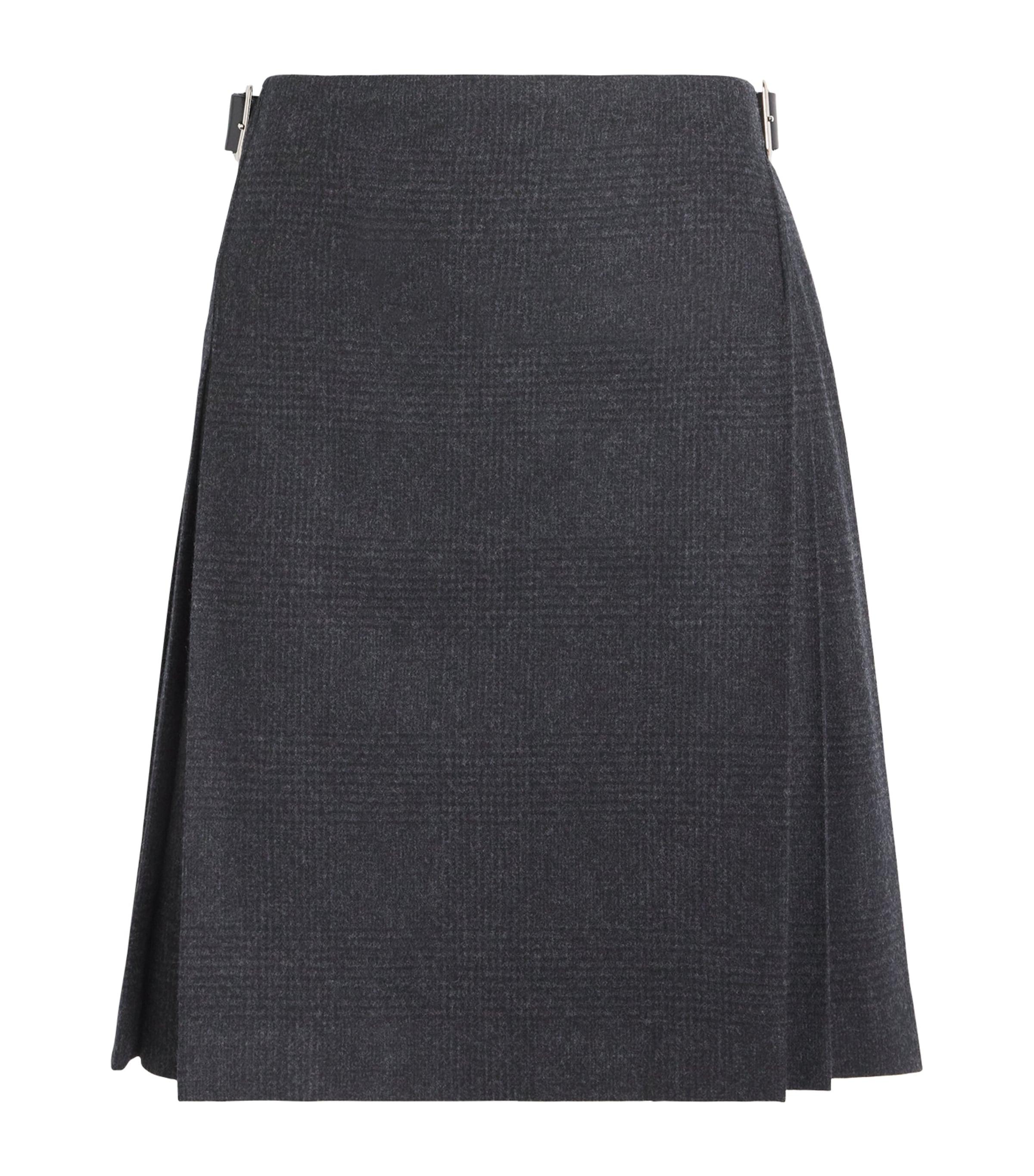 Johnstons Of Elgin x Le Kilt Wool-Cashmere Tailored Mini Skirt by JOHNSTONS OF ELGIN