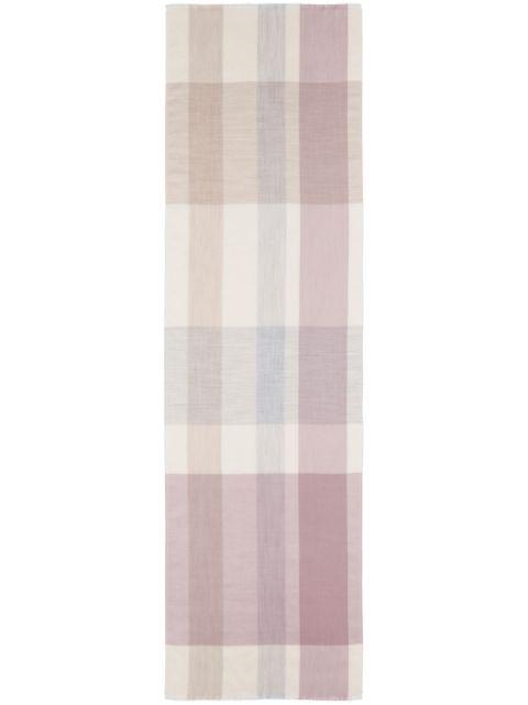 checked fringe-edge scarf by JOHNSTONS OF ELGIN