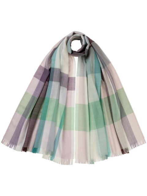 checked scarf by JOHNSTONS OF ELGIN