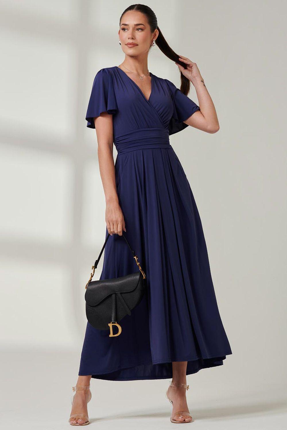 Angel Sleeve Super-Smooth Jersey Maxi Dress by JOLIE MOI
